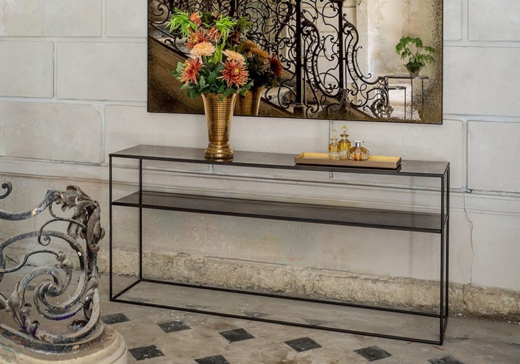 Console plateau miroir vieilli AGED SOFA Ethnicraft
