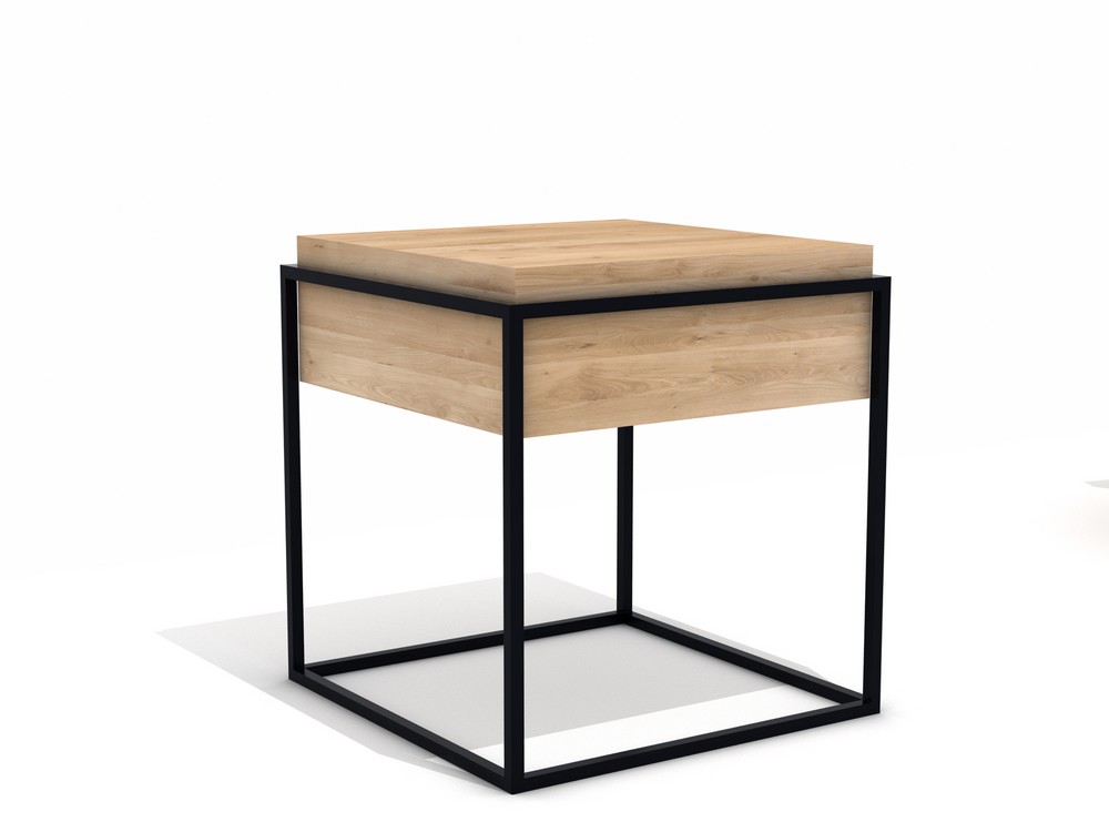 Petite table en métal noir avec structure métallique MONOLIT Ethnicraft - Label Maison