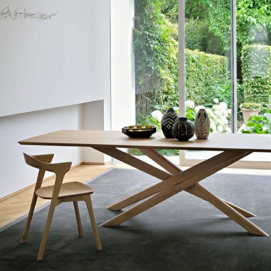 Table de salle à manger rectangulaire en chêne massif huilé MIKADO Ethnicraft