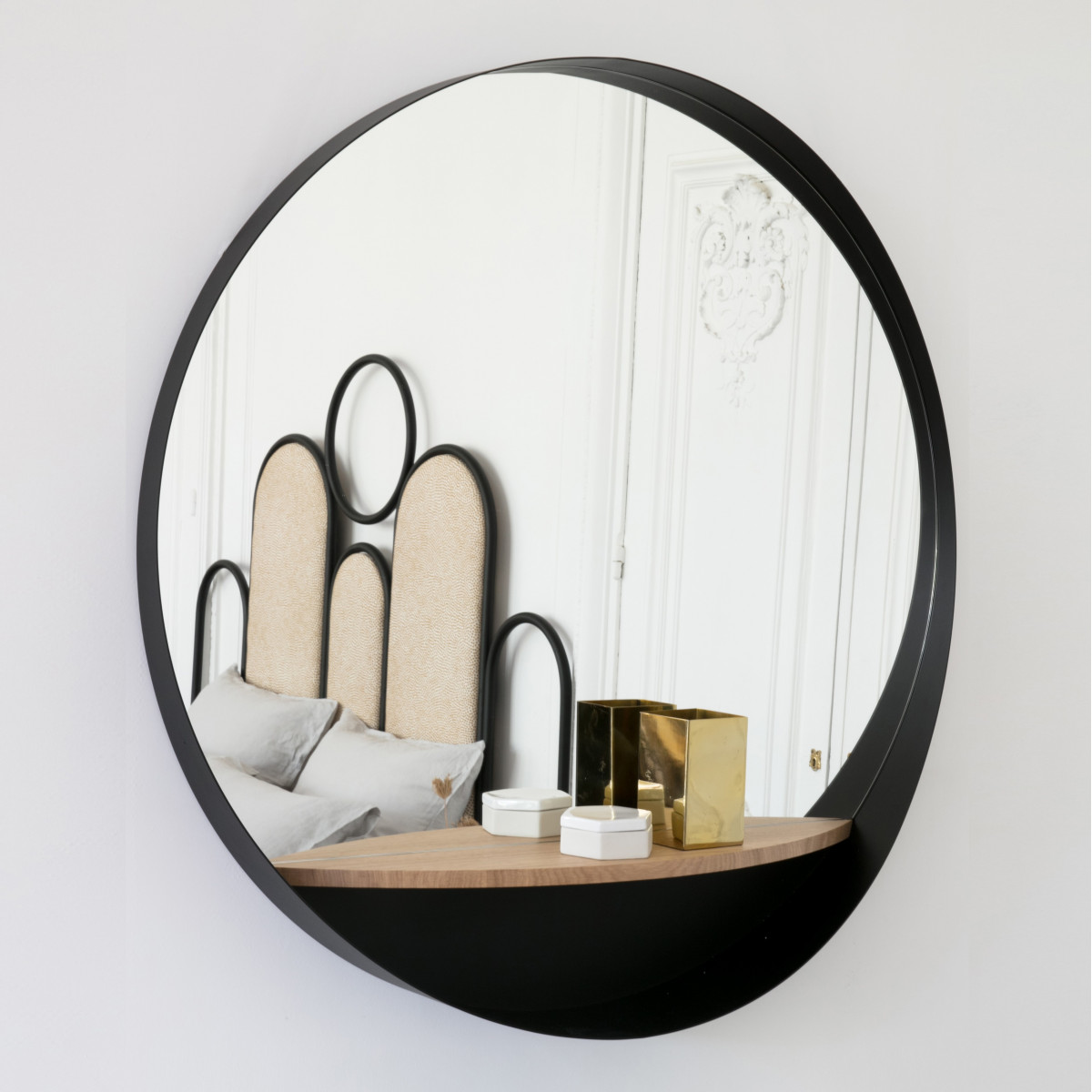 Miroir rond noir EDMOND RESISTUB