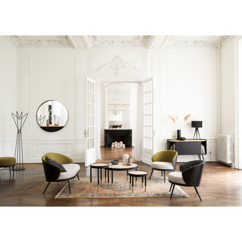 Salon chaises lili tables basses et miroir edmond RESISTUB