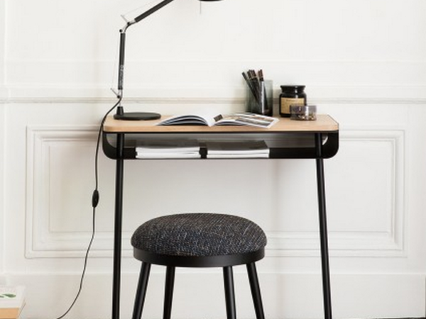 Tabouret de bureau en métal noir Lili RESISTUB