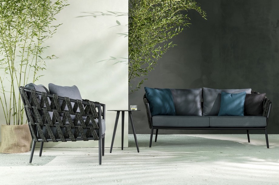 Salon de jardin tressé Leo disponible chez Label Maison Nantes