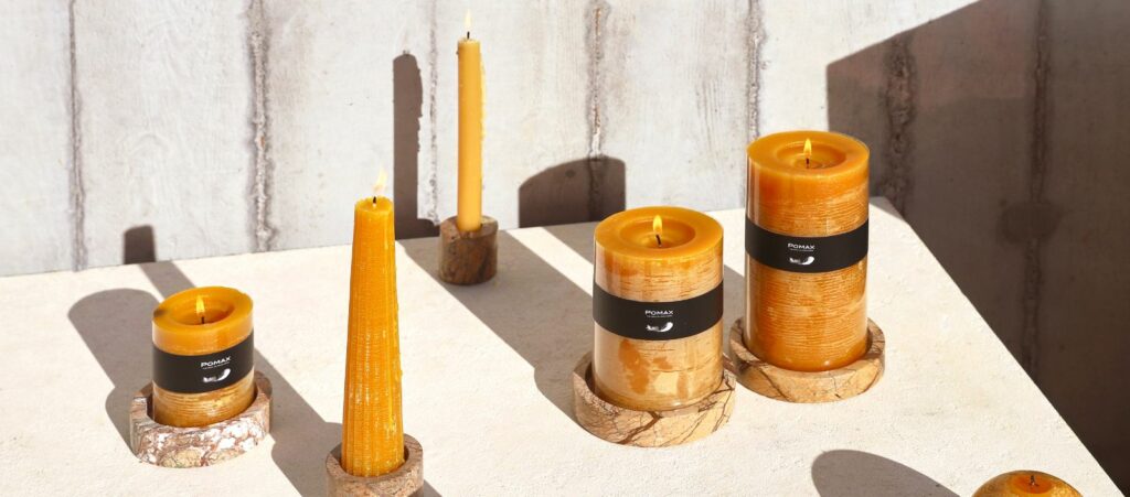 collection pomax décoration : le support à bougie pierre
