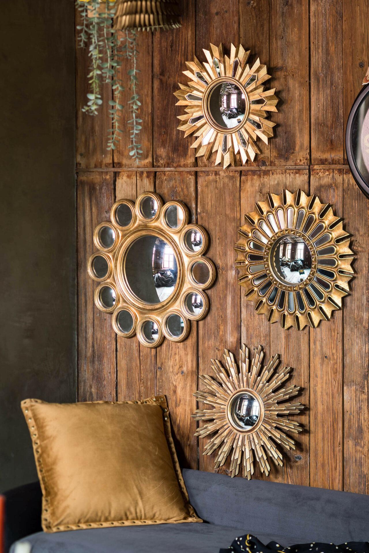 Miroir soleil doré chehoma - Label Maison Nantes