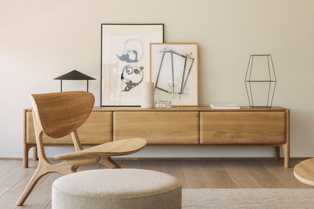 ethnicraft, le meuble TV de 3 portes